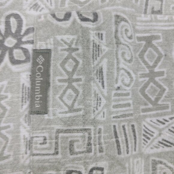 VTG Columbia Shirt‎ Mens Large Short Sleeve Button Down Aztec Outdoors - Picture 3 of 7